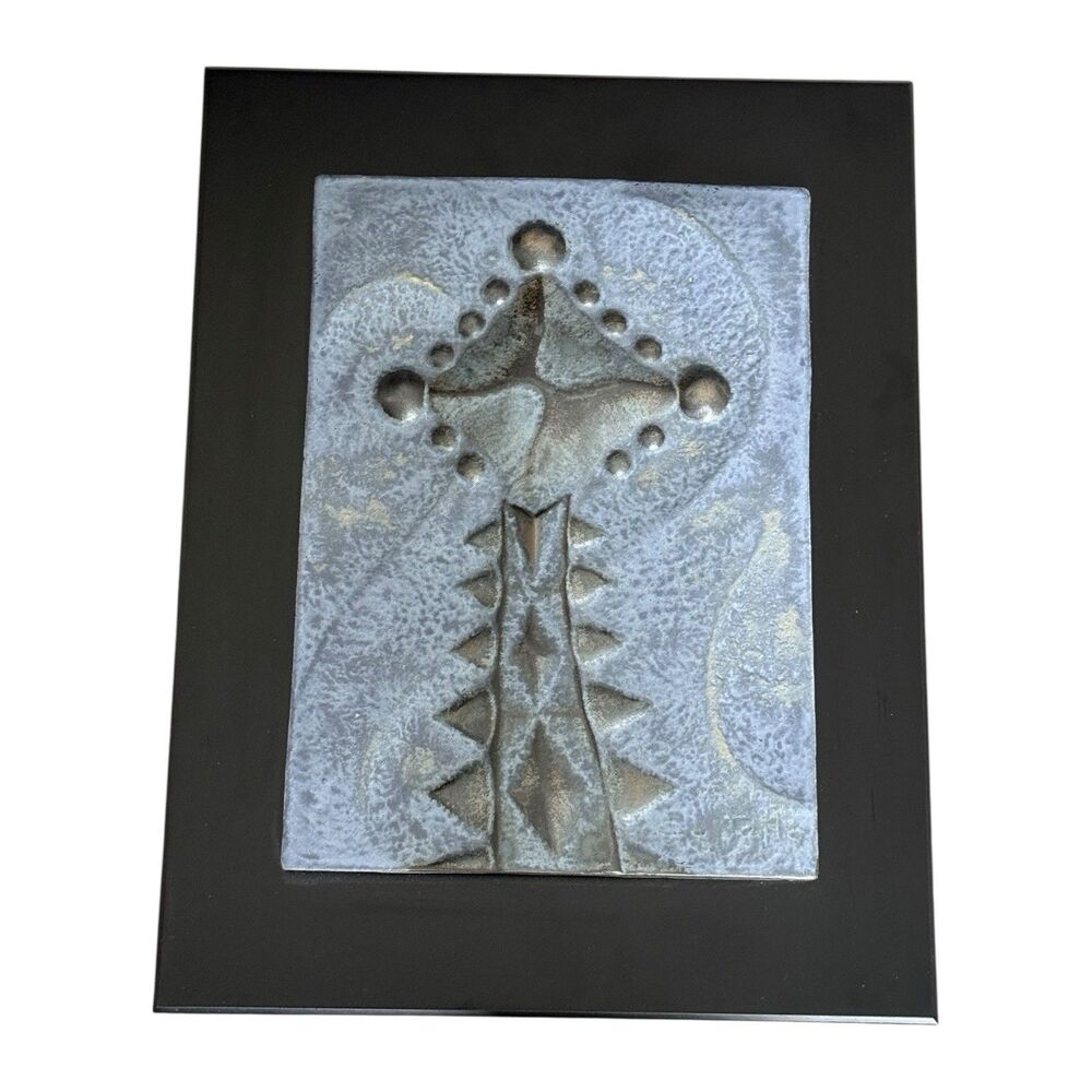 Barcelona Sagrada Familia Cathedral Spire Ceramic Tile Relief Wall Art Framed